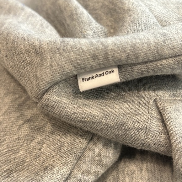 Frank & Oak Fleece Bomber Jacket in Vintage Gray Size M - Picture 8 of 9